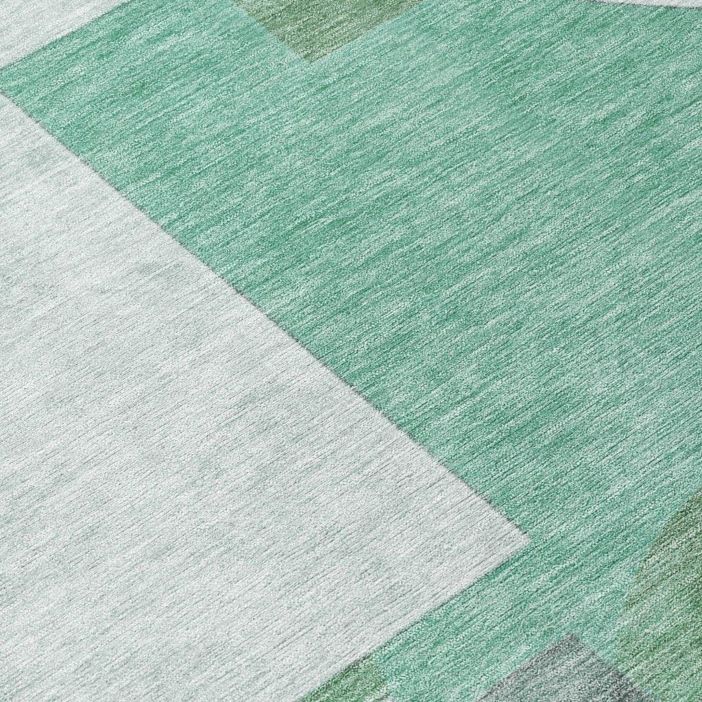 LOOMLAN Rugs Daeel Green Washable Indoor-Outdoor Rug