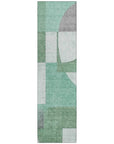 LOOMLAN Rugs Daeel Green Washable Indoor-Outdoor Rug