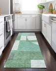LOOMLAN Rugs Daeel Green Washable Indoor-Outdoor Rug