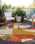 LOOMLAN Rugs Daeel Orange Washable Indoor-Outdoor Rug
