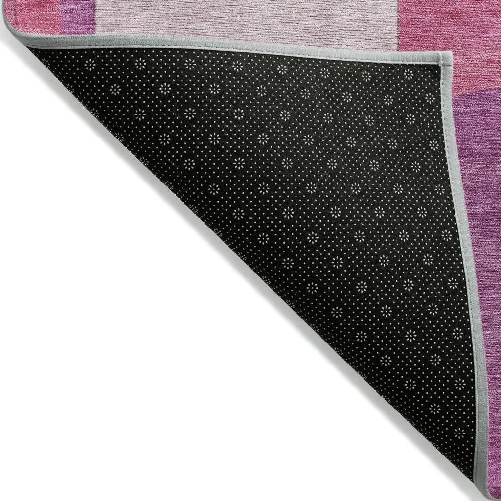LOOMLAN Rugs Daeel Pink Washable Indoor-Outdoor Rug