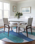 LOOMLAN Rugs Daeel Teal Washable Indoor-Outdoor Rug