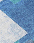 LOOMLAN Rugs Daeel Teal Washable Indoor-Outdoor Rug