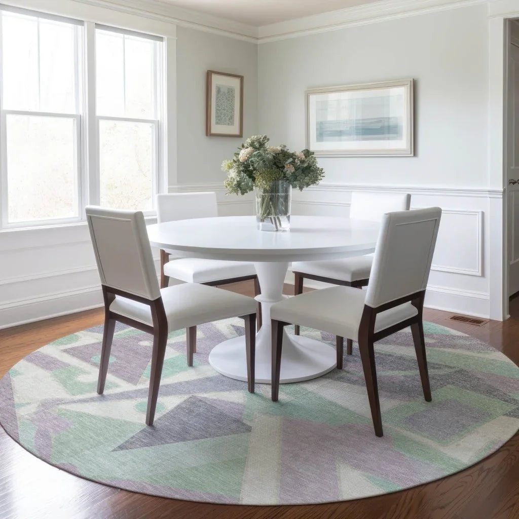 LOOMLAN Rugs Daeir Lilac Washable Indoor-Outdoor Rug