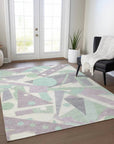 LOOMLAN Rugs Daeir Lilac Washable Indoor-Outdoor Rug