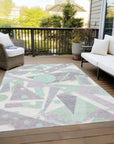 LOOMLAN Rugs Daeir Lilac Washable Indoor-Outdoor Rug