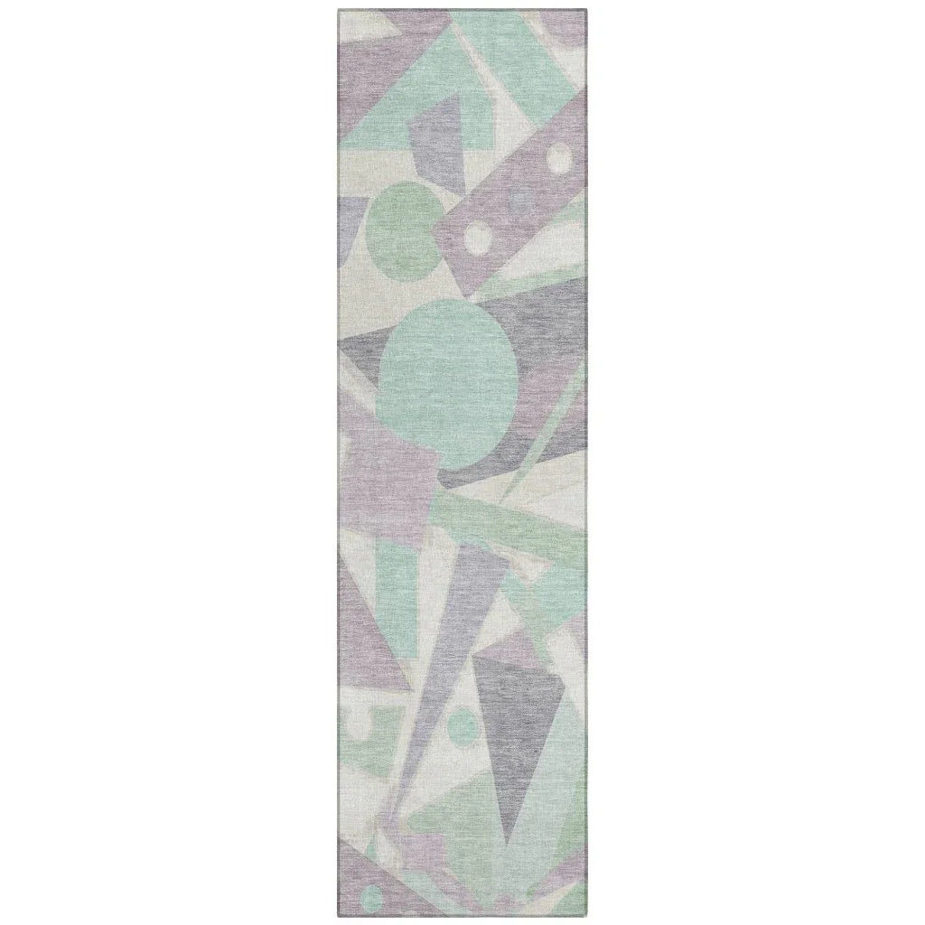 LOOMLAN Rugs Daeir Lilac Washable Indoor-Outdoor Rug
