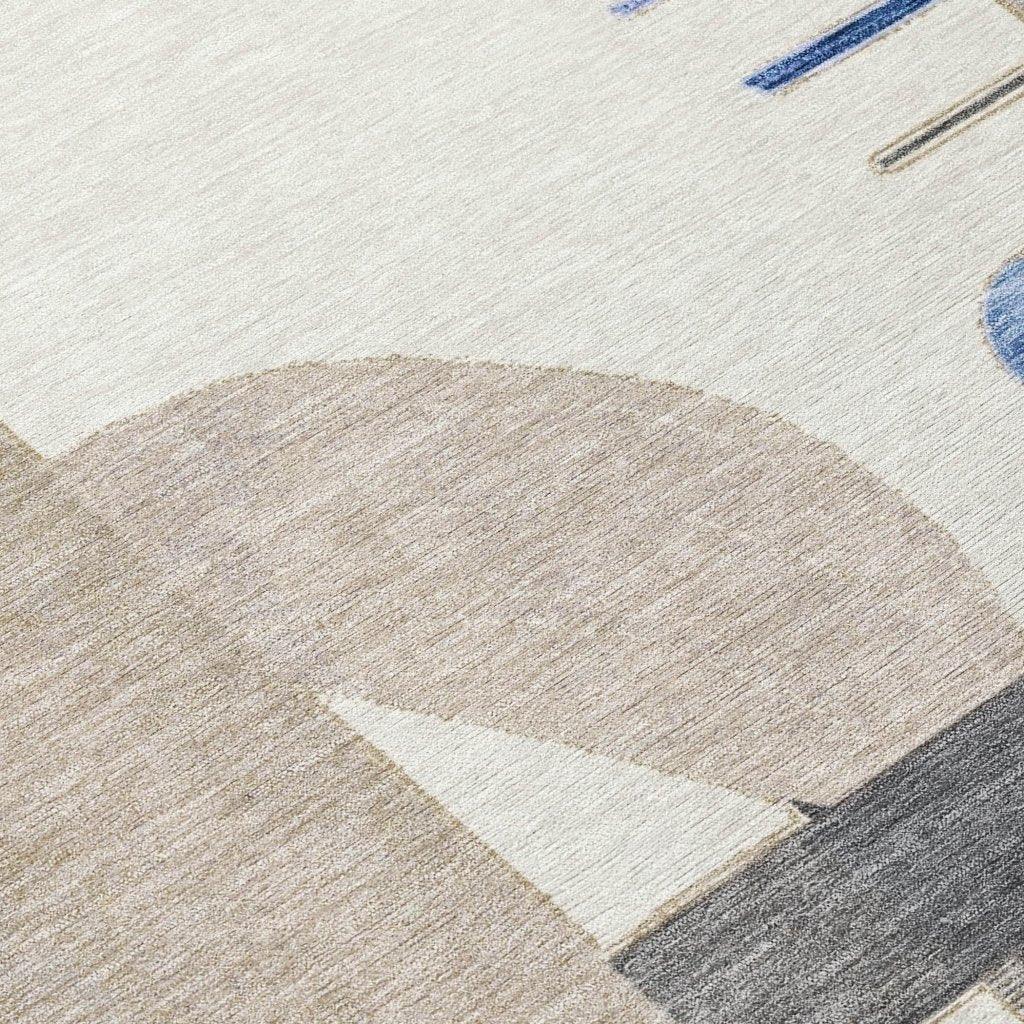 LOOMLAN Rugs Daeira Blue Washable Indoor-Outdoor Rug