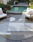 LOOMLAN Rugs Daeira Brown Washable Indoor-Outdoor Rug