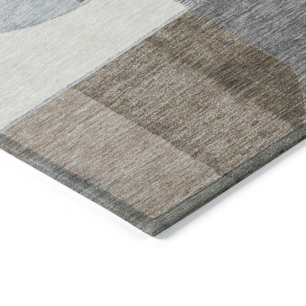 LOOMLAN Rugs Daeira Brown Washable Indoor-Outdoor Rug