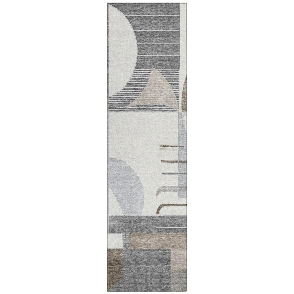LOOMLAN Rugs Daeira Brown Washable Indoor-Outdoor Rug
