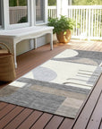 LOOMLAN Rugs Daeira Brown Washable Indoor-Outdoor Rug