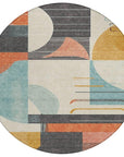 LOOMLAN Rugs Daeira Gray Washable Indoor-Outdoor Rug