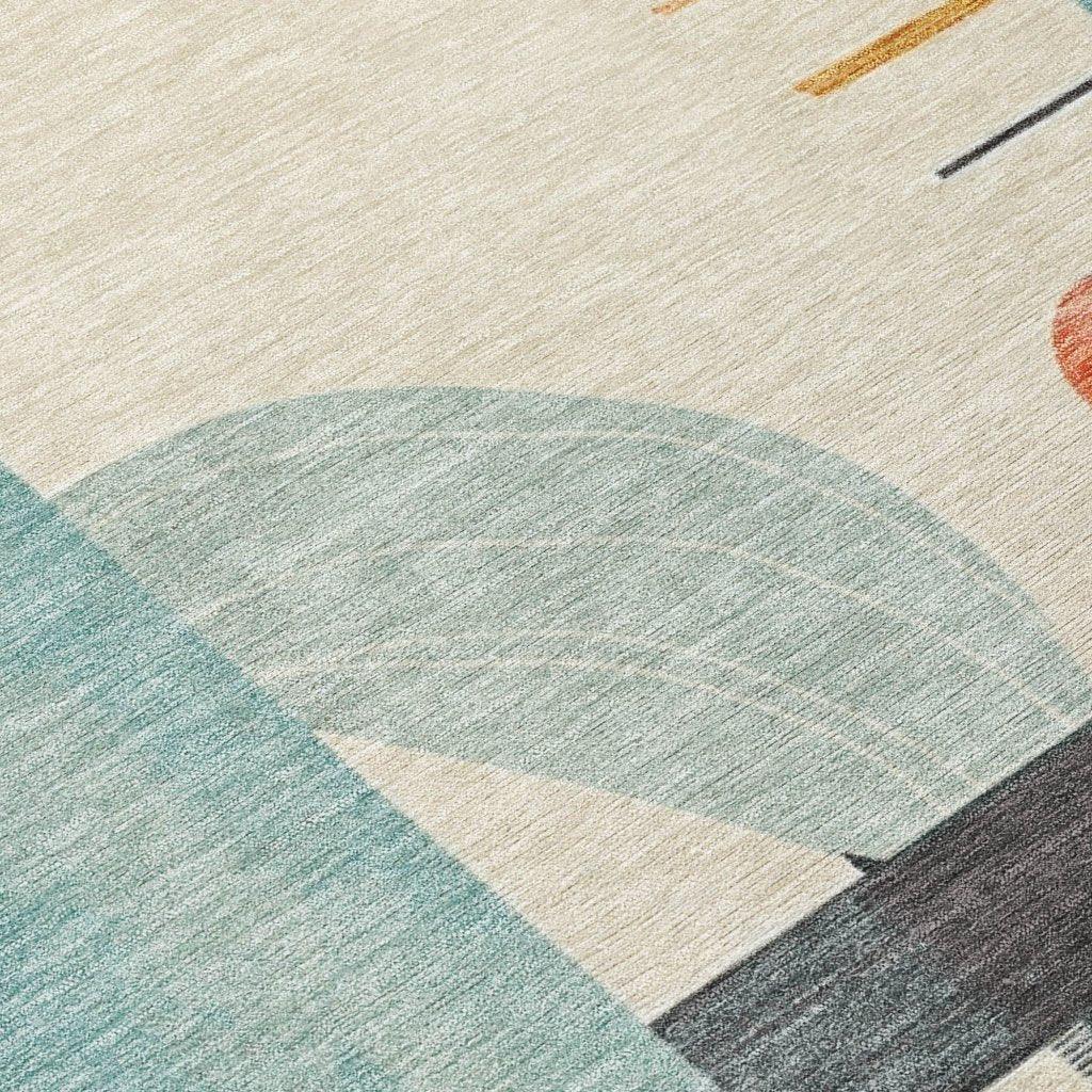 LOOMLAN Rugs Daeira Gray Washable Indoor-Outdoor Rug