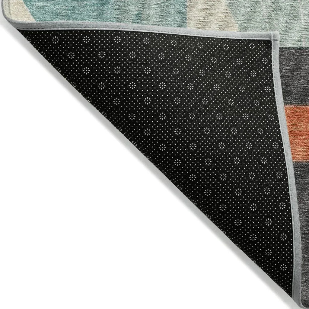 LOOMLAN Rugs Daeira Gray Washable Indoor-Outdoor Rug
