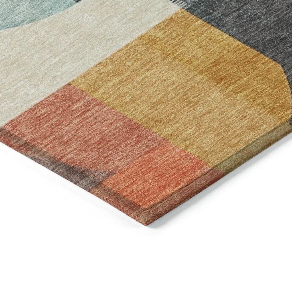 LOOMLAN Rugs Daeira Gray Washable Indoor-Outdoor Rug