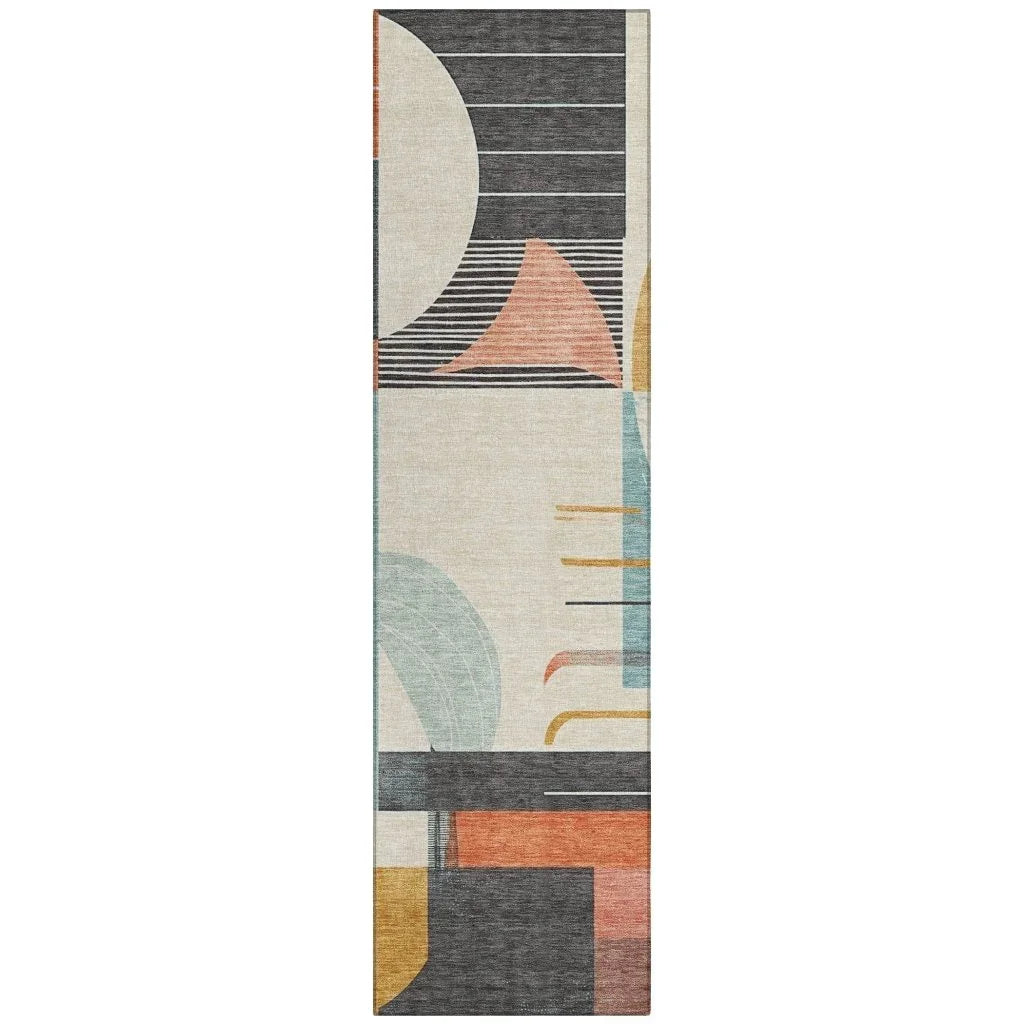 LOOMLAN Rugs Daeira Gray Washable Indoor-Outdoor Rug