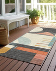 LOOMLAN Rugs Daeira Gray Washable Indoor-Outdoor Rug