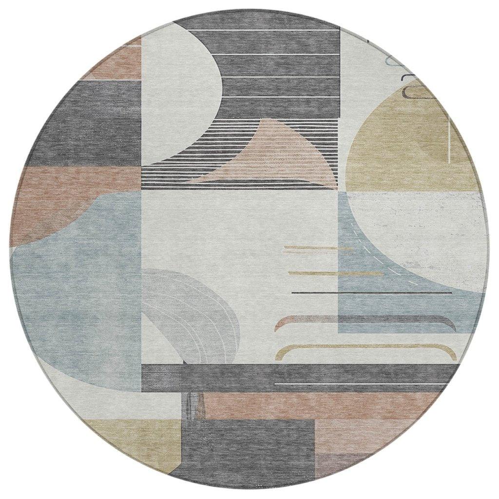 LOOMLAN Rugs Daeira Orange Washable Indoor-Outdoor Rug