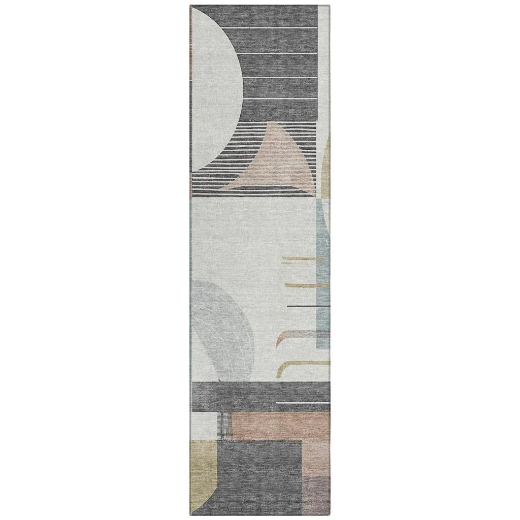 LOOMLAN Rugs Daeira Orange Washable Indoor-Outdoor Rug