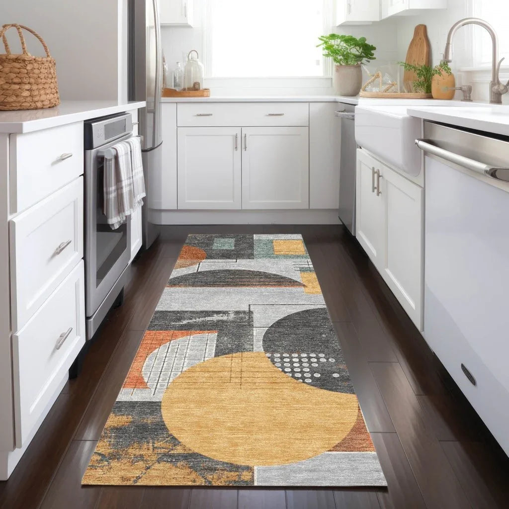 LOOMLAN Rugs Daeon Gray Washable Indoor-Outdoor Rug