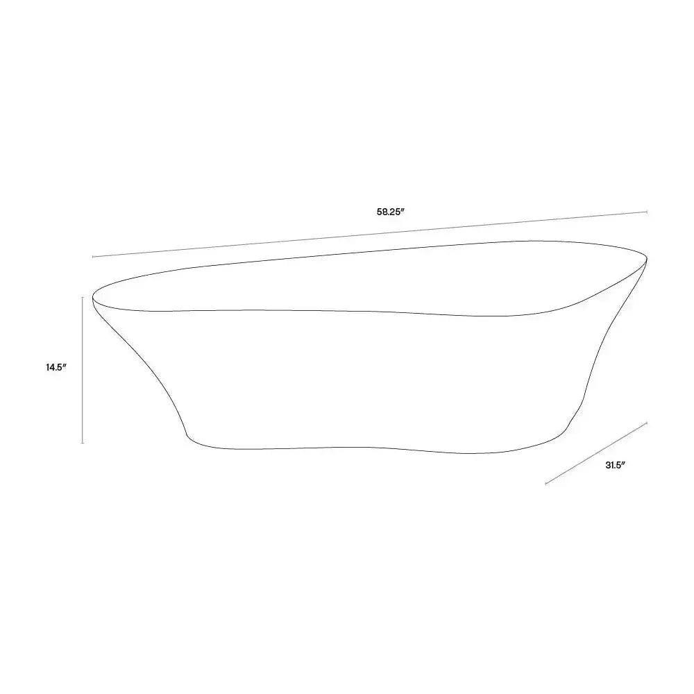 SUNPAN Dali White Outdoor Geometric Coffee Table