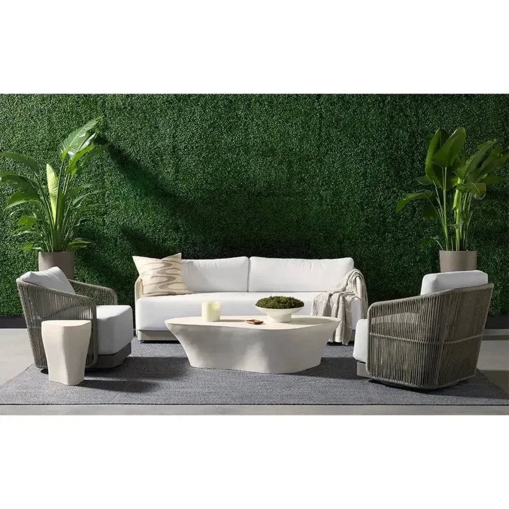 SUNPAN Dali White Outdoor Geometric Coffee Table