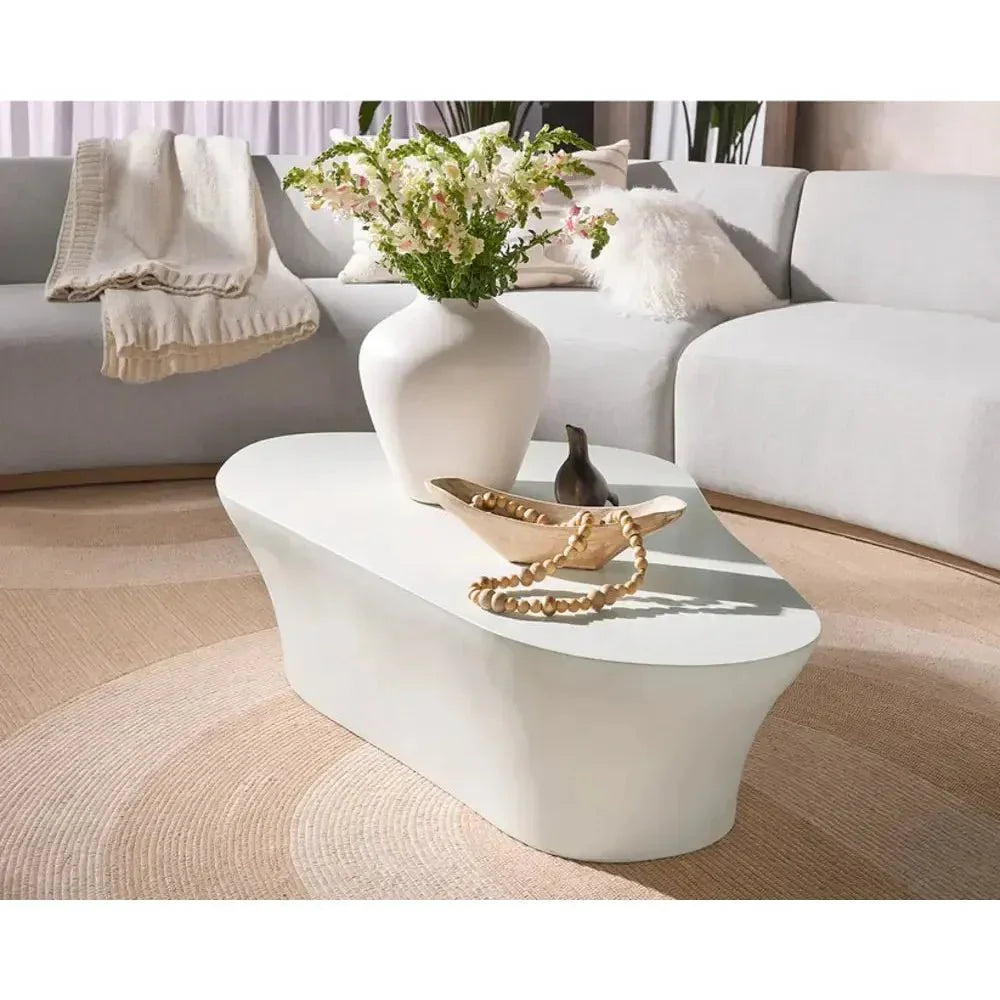 SUNPAN Dali White Outdoor Geometric Coffee Table