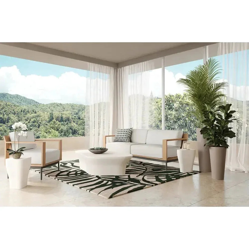 SUNPAN Dali White Outdoor Geometric Coffee Table