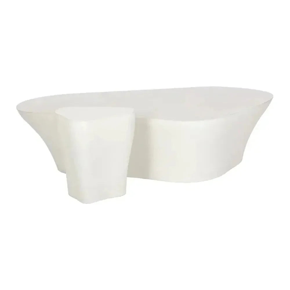 SUNPAN Dali White Outdoor Geometric Coffee Table