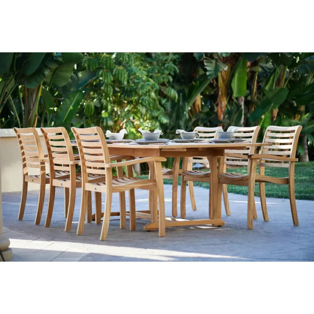 HiTeak Dalton Rectangular Extandable Outdoor Dining Table