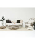 Sunset West Dana Carrara Marble Top Outdoor Coffee Table
