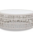 Sunset West Dana Carrara Marble Top Outdoor Coffee Table
