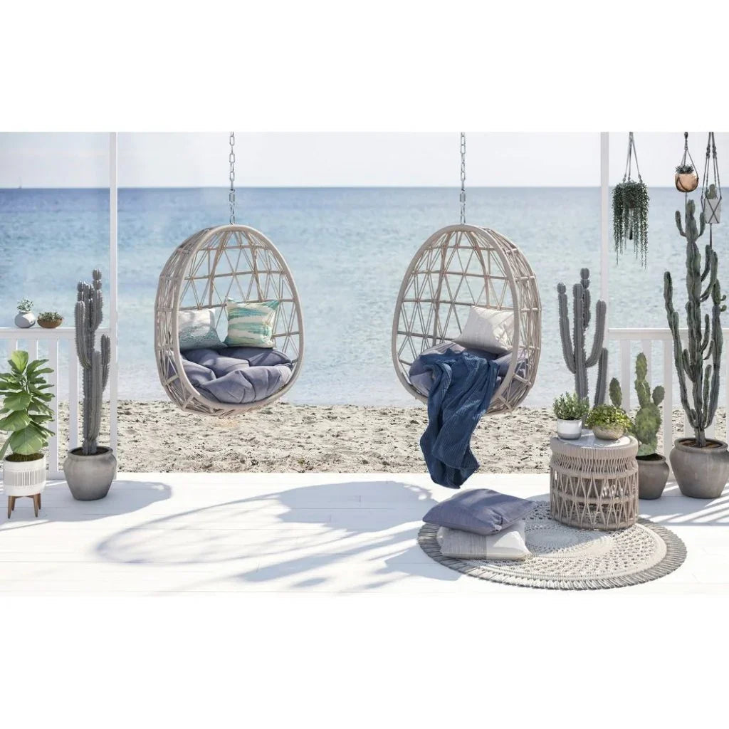Sunset West Dana Carrara Marble Top Outdoor End Table