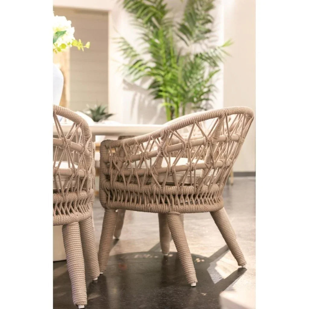 Sunset West Dana Rope Outdoor Dining Chair 2PC
