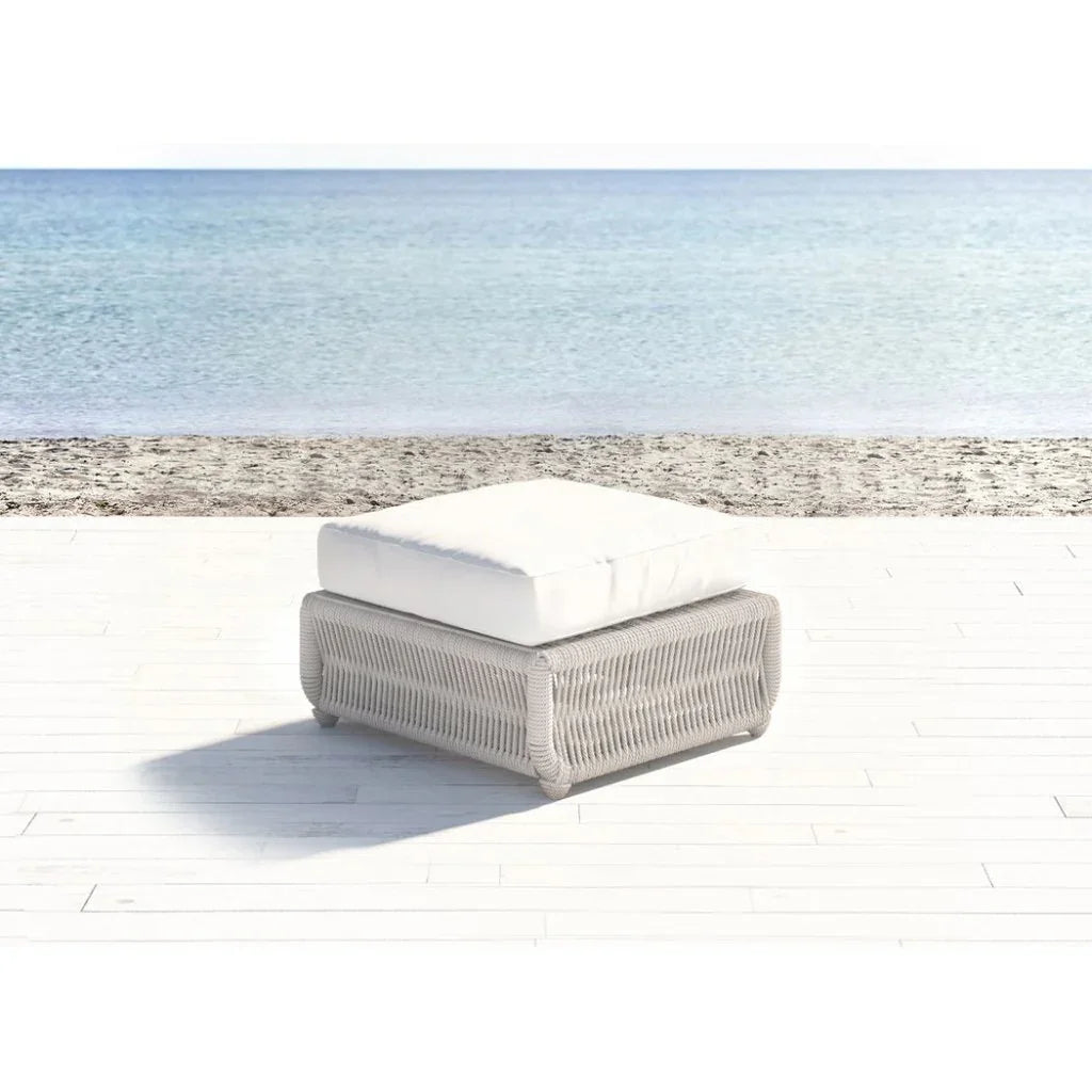 Sunset West Dana Rope Rectangular Outdoor Ottoman