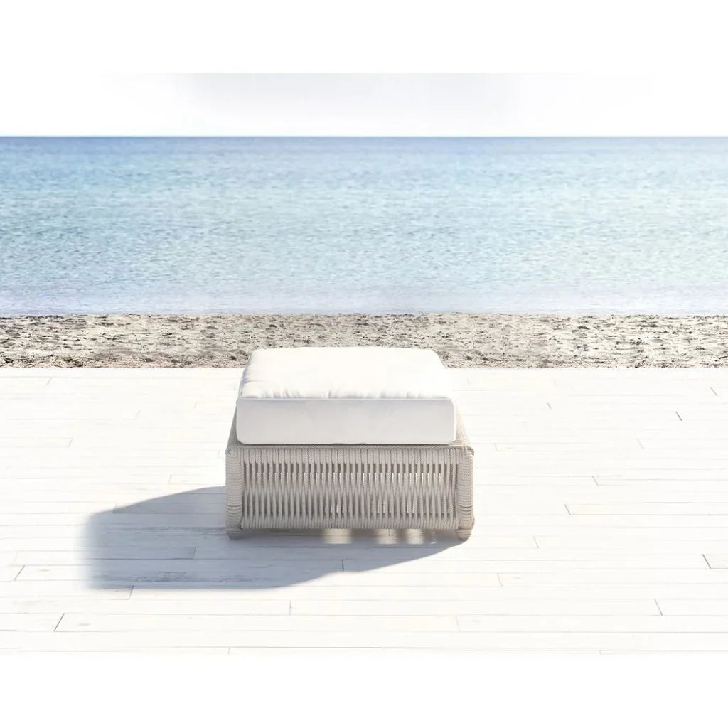 Sunset West Dana Rope Rectangular Outdoor Ottoman
