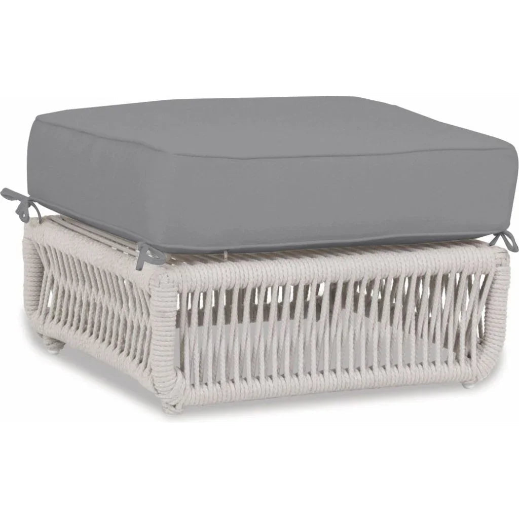 Sunset West Dana Rope Rectangular Outdoor Ottoman