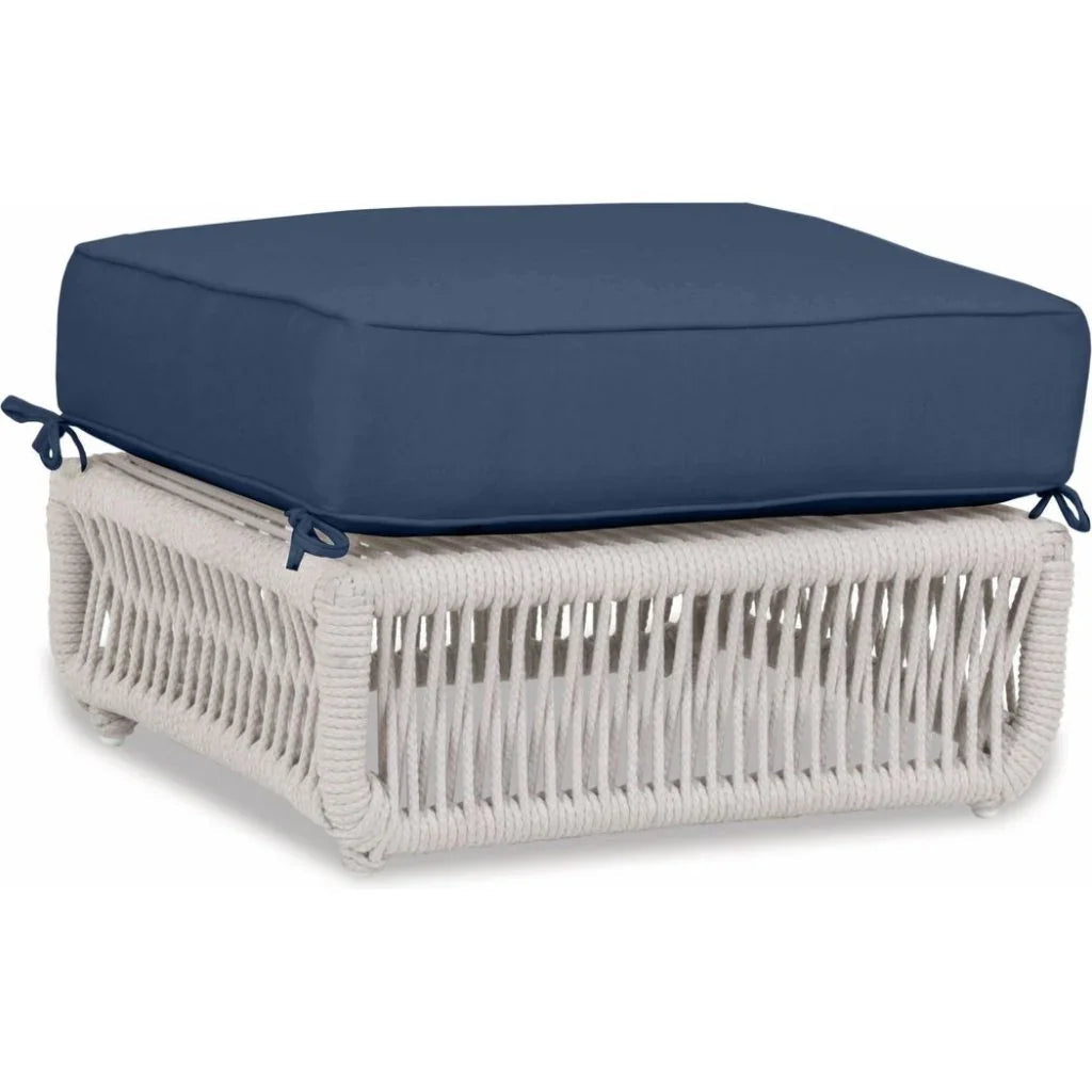 Sunset West Dana Rope Rectangular Outdoor Ottoman