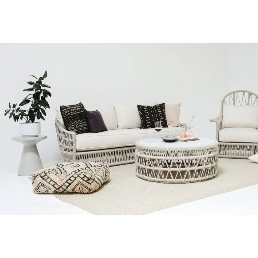 Sunset West Dana Rope Sunbrella Outdoor Couch