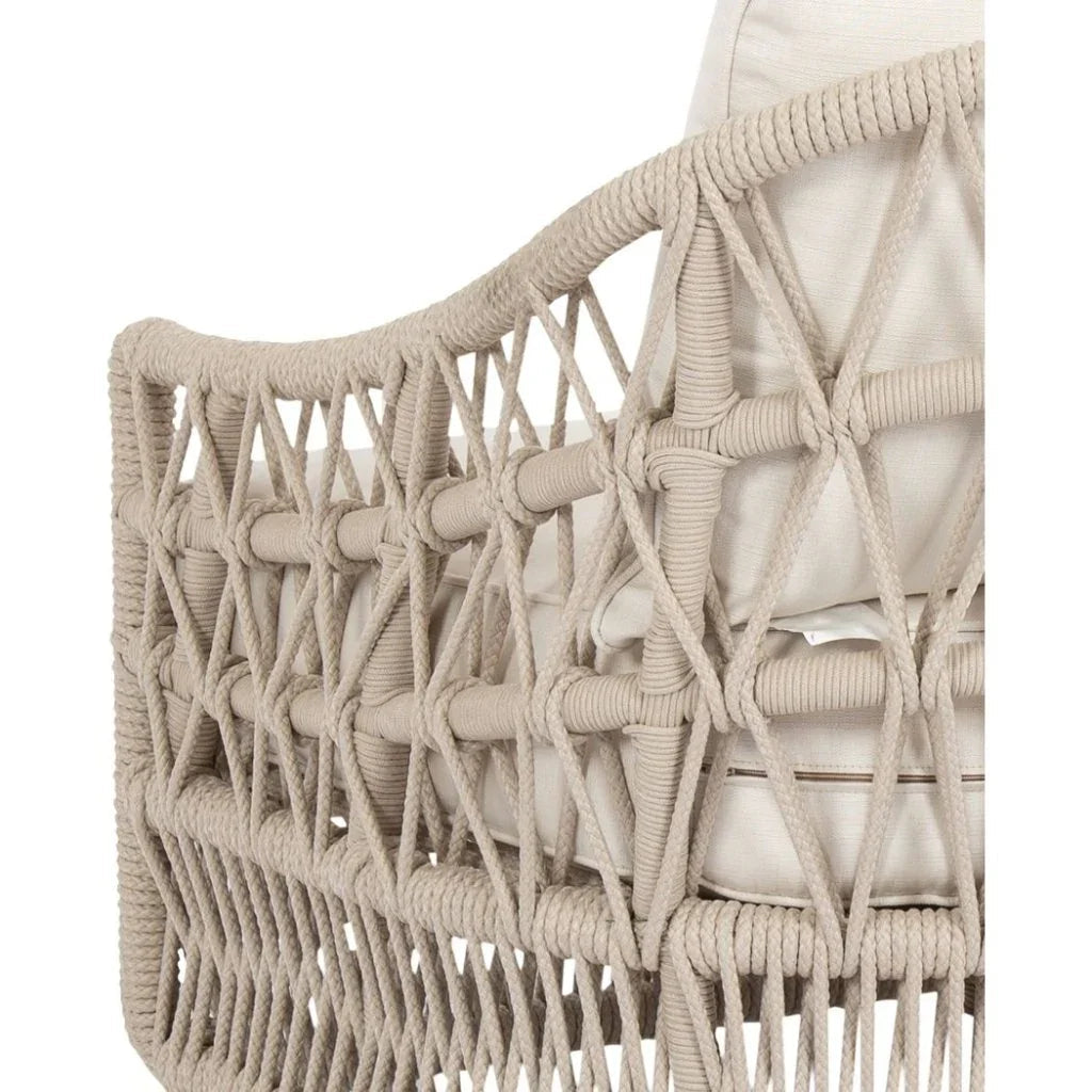 Sunset West Dana Rope Sunbrella Outdoor Couch