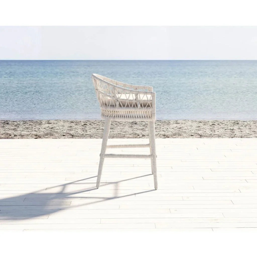 Sunset West Dana Rope Weatherproof Outdoor Bar Stool