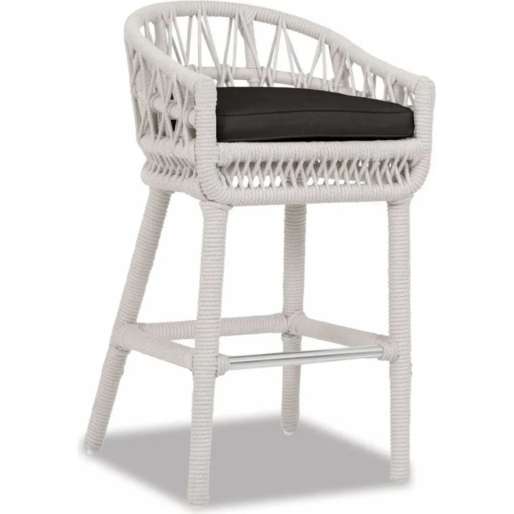 Sunset West Dana Rope Weatherproof Outdoor Bar Stool