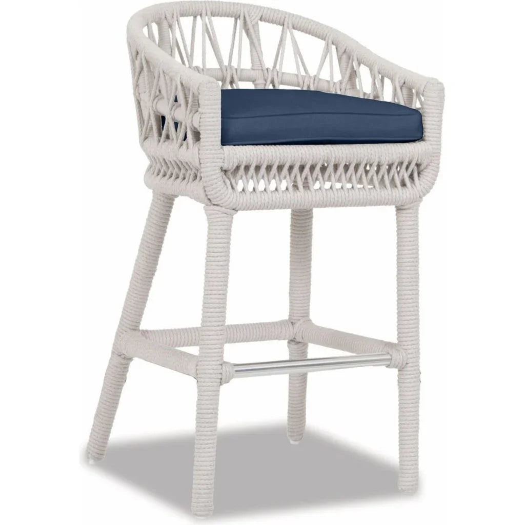 Sunset West Dana Rope Weatherproof Outdoor Bar Stool