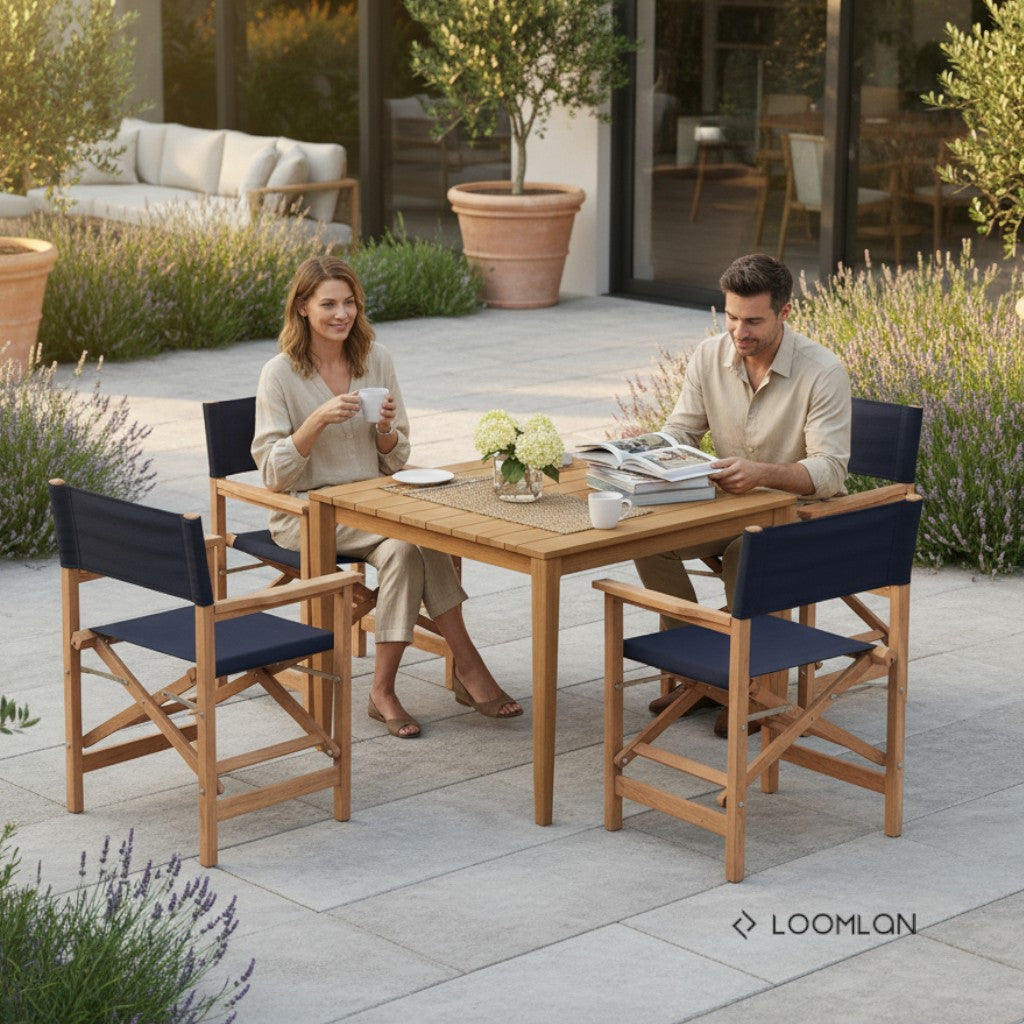 HiTeak Del Ray 39-inch Square Outdoor Dining Table