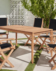 HiTeak Del Ray Teak Patio Rectangular Dining Set 7PC