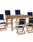 HiTeak Del Ray Teak Patio Rectangular Dining Set 7PC