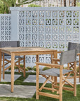 HiTeak Del Ray Teak Patio Square Dining Set 5PC