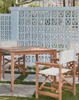 HiTeak Del Ray Teak Patio Square Dining Set 5PC