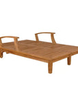 HiTeak Delano Teak Double Reclining Sunlounger Sunbrella
